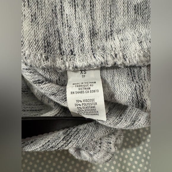 Aerie Knitted Crop Sweater Slouchy Flared Sleeves Drawstring Hem Gray Women's XS - Picture 7 of 8